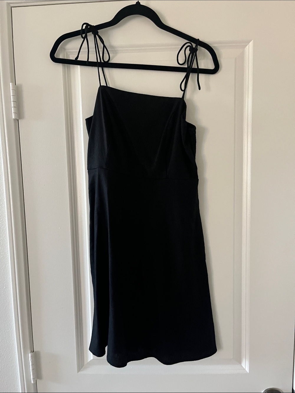 Old Navy Black Tie-Shoulder Mini Dress